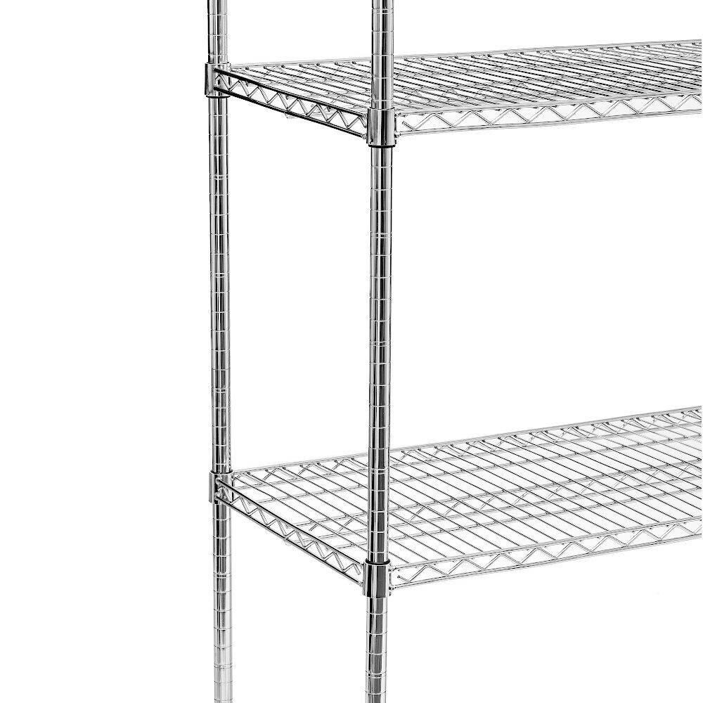 Raft de depozitare din oțel cromat 122x61x180 cm pliabil | FORGAST FG15138