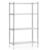 Raft de depozitare din oțel cromat, 4 rafturi, 91x45,5x180 cm pliabil | FORGAST FG15132