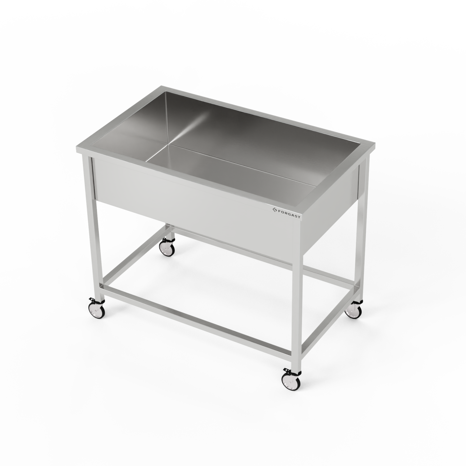 Piscină mobilă din oțel inoxidabil (adâncă. 30 cm) 120x70x85 cm | FORGAST