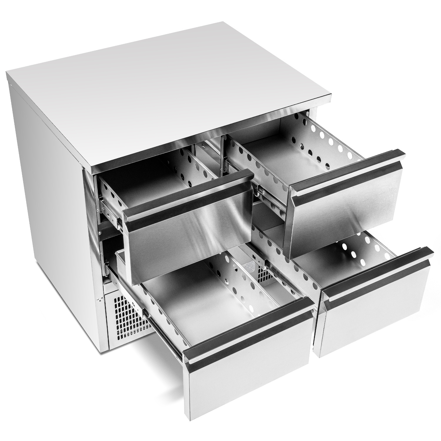 Masă frigorifică cu 4 sertare, 257 l, cu unitate inferioară FORGAST FG07004