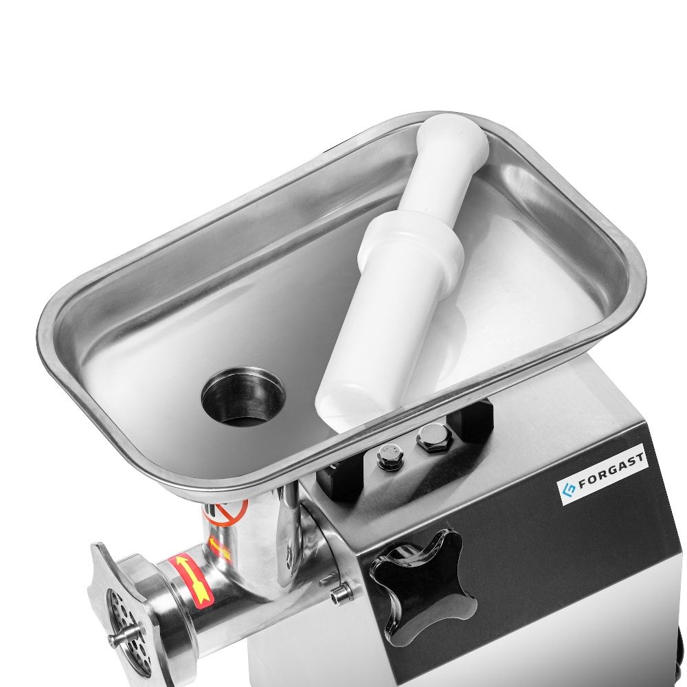 Tocător de carne (tocător de carne), 80 kg/h, oțel inoxidabil, 0.37 kW, 230 V | FORGAST FG10102
