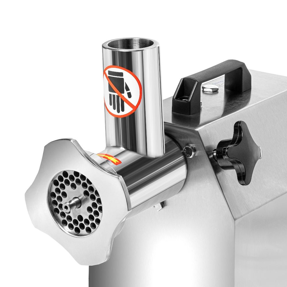 Mașină de tocat carne (mașină de tocat carne tip „lup”), 220 kg/h, 1.1 kW, oțel inoxidabil, 230 V | FORGAST FG10104