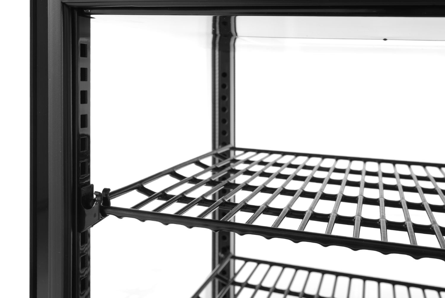 Vitrină frigorifică 68 l neagră, LED, răcire dinamică | HENDI 233238