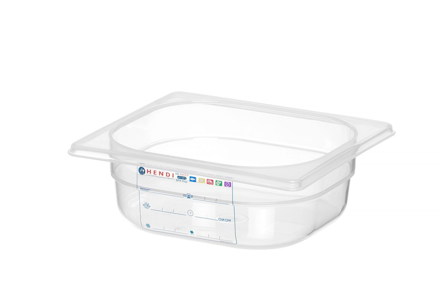 Recipient GN 1/6 adâncime 6,5 cm din polipropilenă HACCP | HENDI 880487