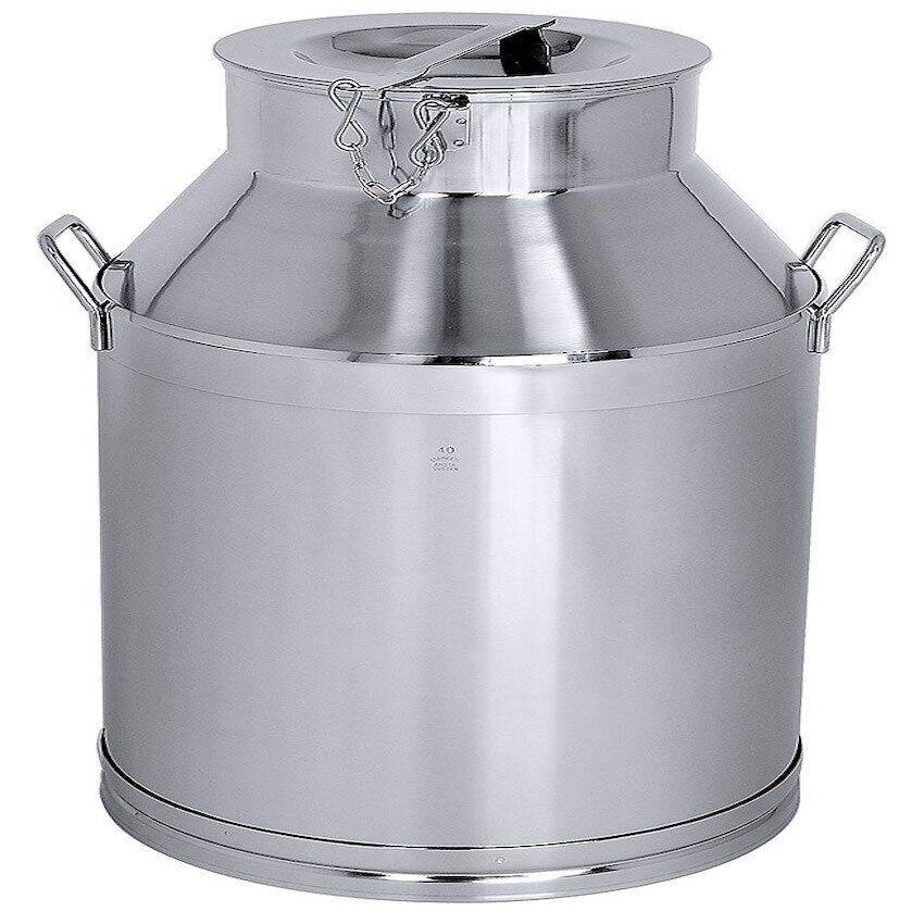 Recipient cu capac 50 l, din oțel inoxidabil | CONTACTO 3010/050