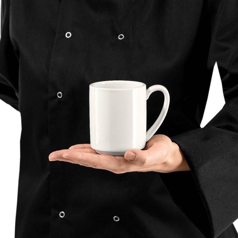 Kubek sztaplowany z porcelany, 300 ml, biały, linia Prima | MODERMO MP009