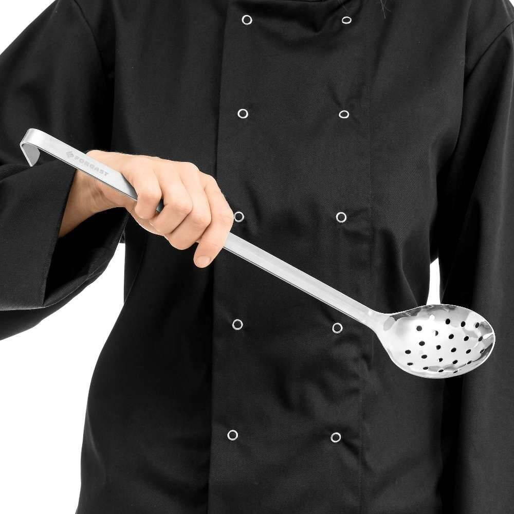 Lingură de servire perforată, monobloc, 40 cm | FORGAST FG11342