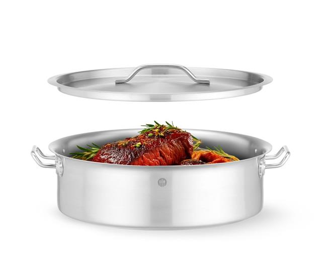 Oală joasă cu capac, din oțel inoxidabil - capacitate 15.8 l | HENDI 836521