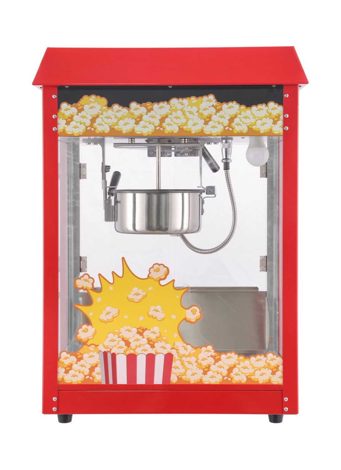Mașină de făcut popcorn cu capac roșu | HENDI 282748