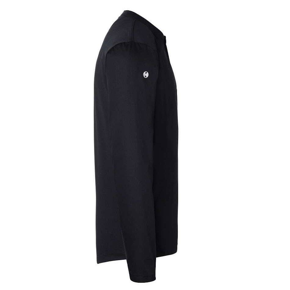 Cămașă de bucătar cu mânecă lungă performantă neagră | KARLOWSKY TM 6-1