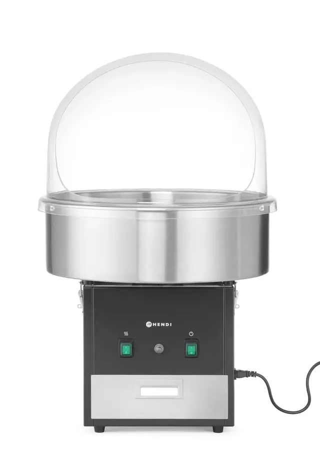 Mașină de vată de zahăr fără capac, culoare neagră, 220-240V/1130W, 52x52x(Î)50.3 cm | HENDI 282816