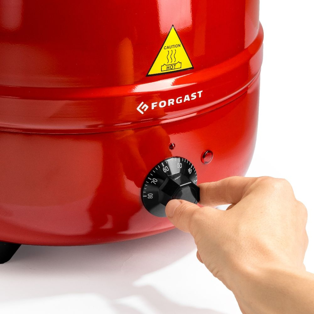 Fierbător electric de supă 10 l, roșu FORGAST FG03013