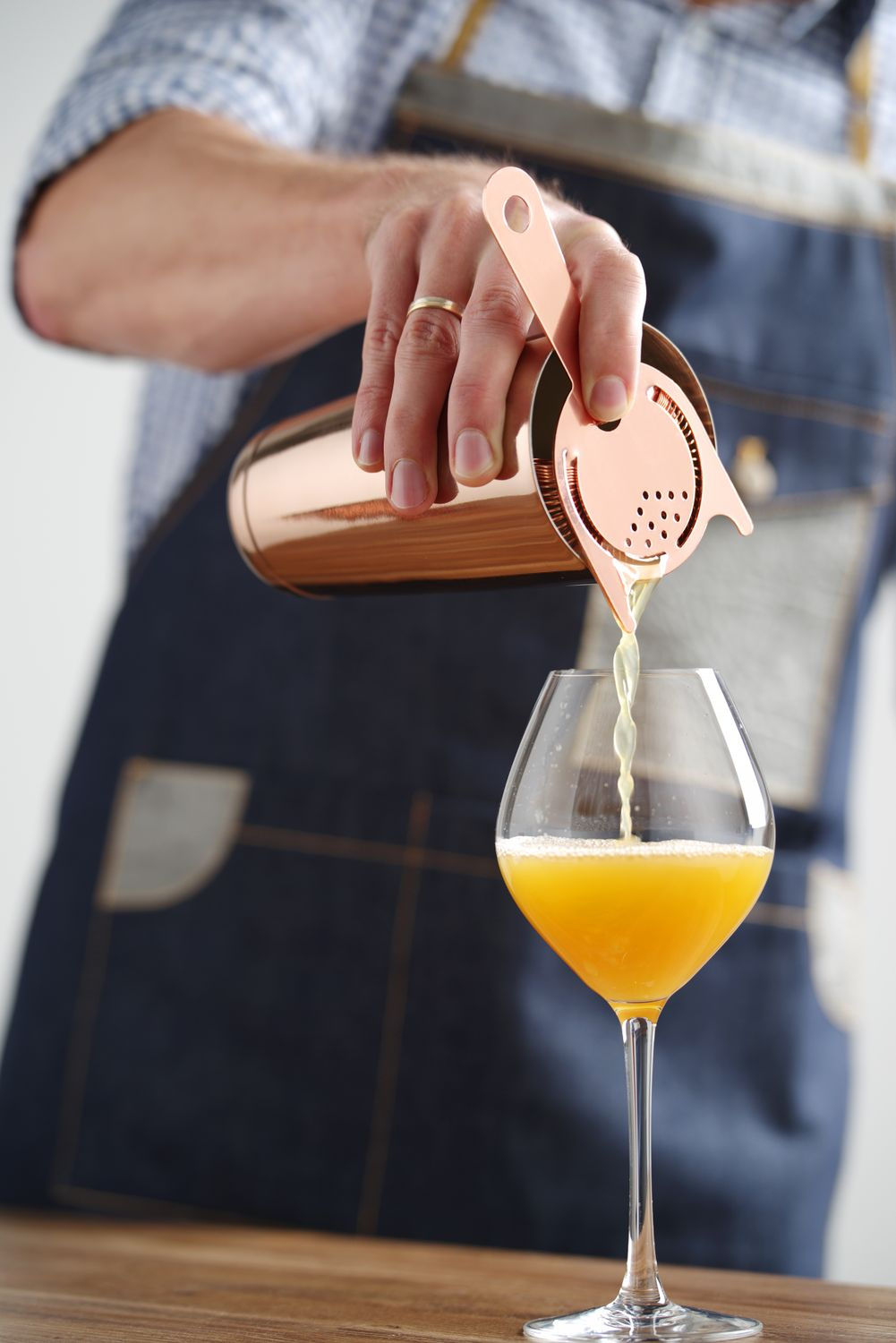 Strecurătoare de bar Hawthorne culoare cupru | BAR UP 596456