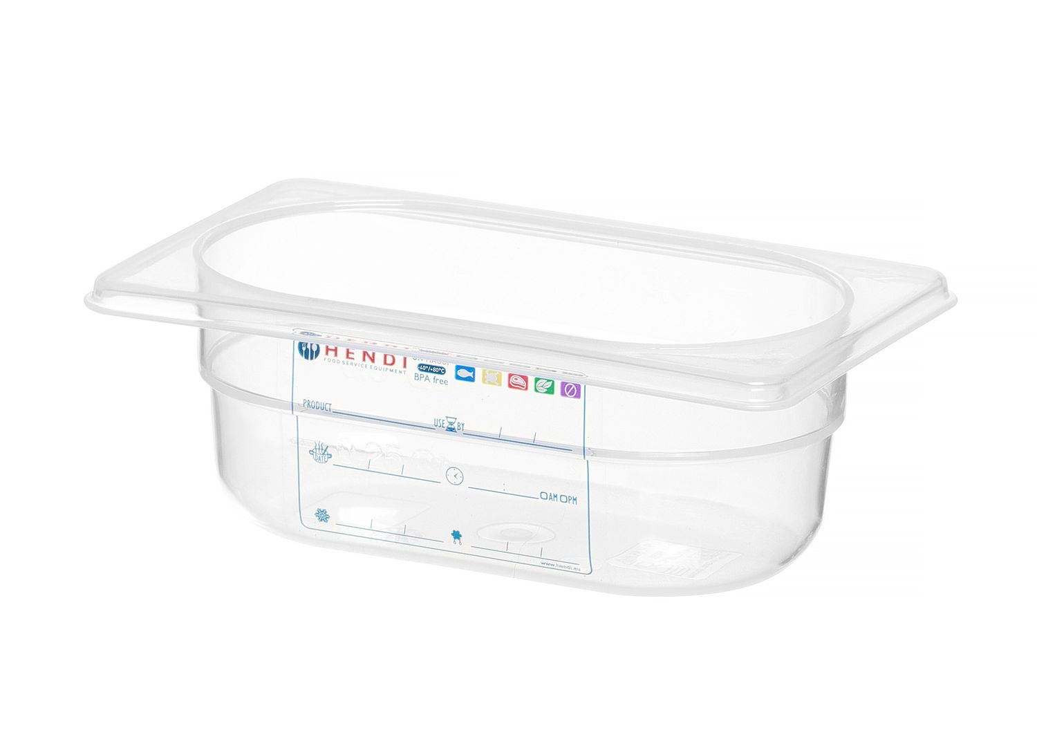 Recipient GN 1/9 adâncime 6,5 cm din polipropilenă HACCP | HENDI 880562