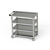 Cărucior cu 4 rafturi din oțel inoxidabil 120x60x85 cm | FORGAST