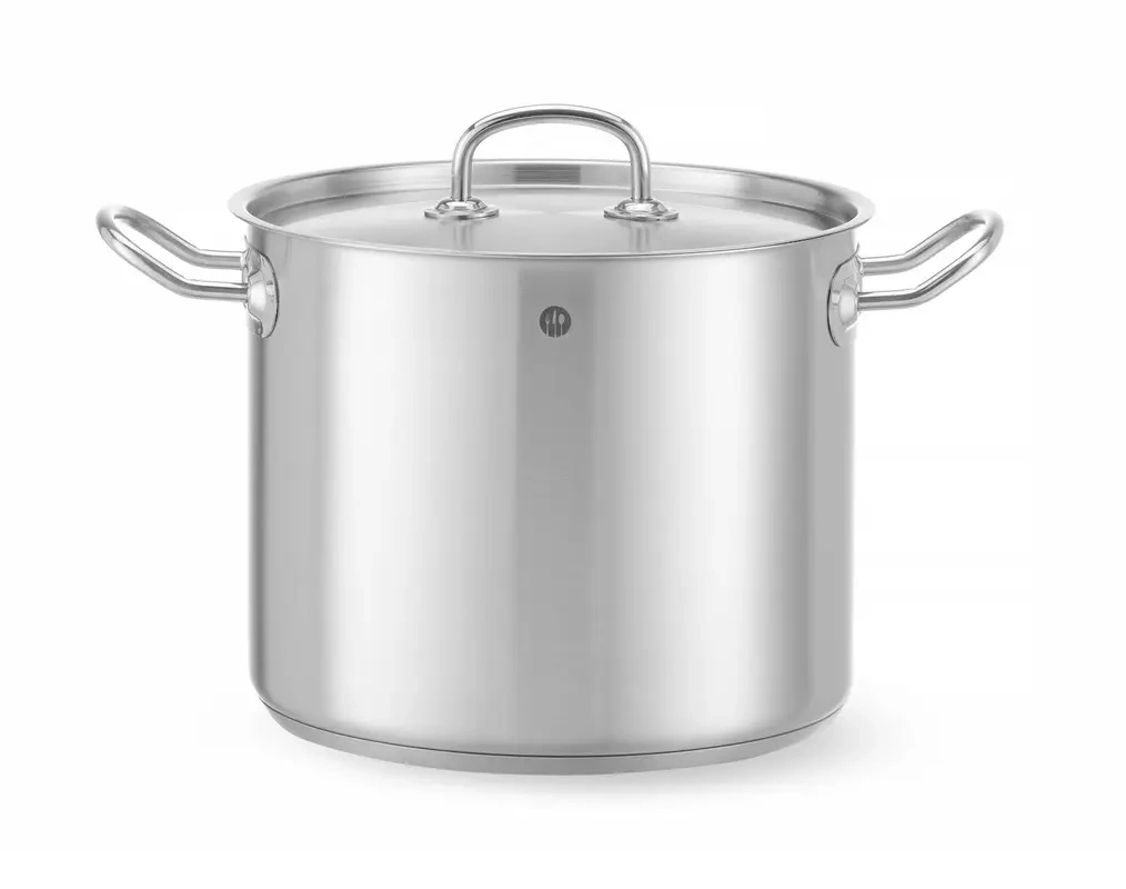 Oală înaltă din oțel inoxidabil cu capac, Kitchen Line, 32 l, diametru 36 cm, înălțime 32 cm | HENDI 837139