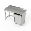 Masă de lucru din oțel inoxidabil cu dulap și sertar 160x70x85 cm | FORGAST