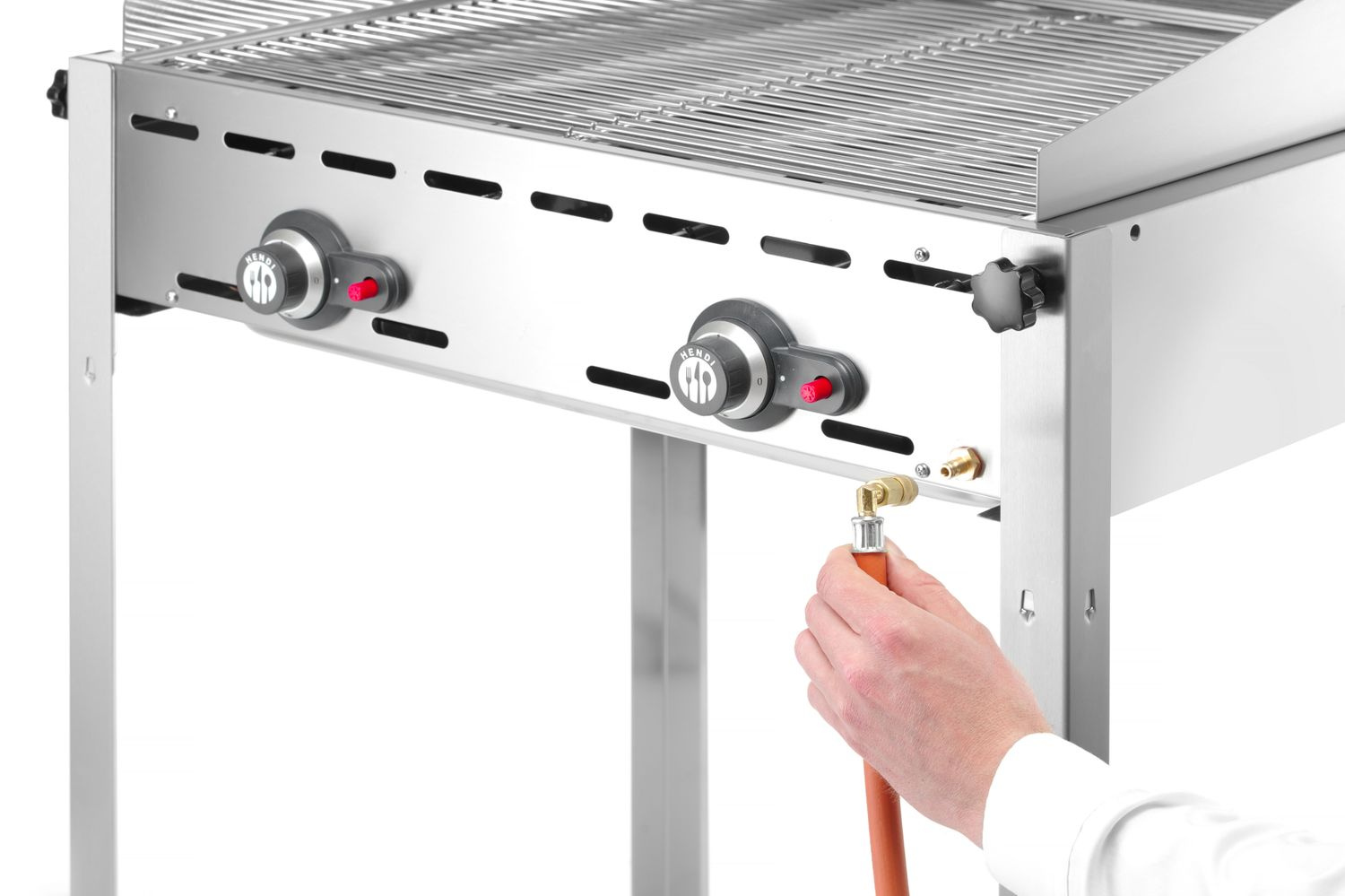 Grătar pe gaz Green Fire Profi Line cu 2 arzătoare HENDI 149508