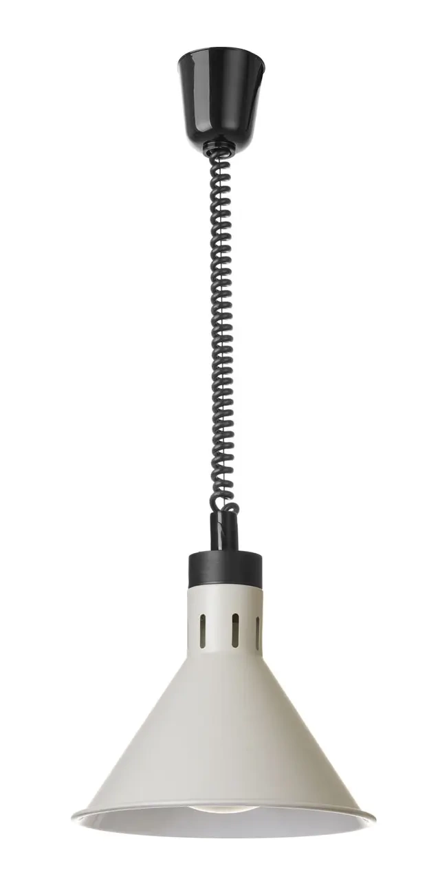 Lampă suspendată pentru încălzirea alimentelor, conică, bej, 230V/250W | HENDI 273777