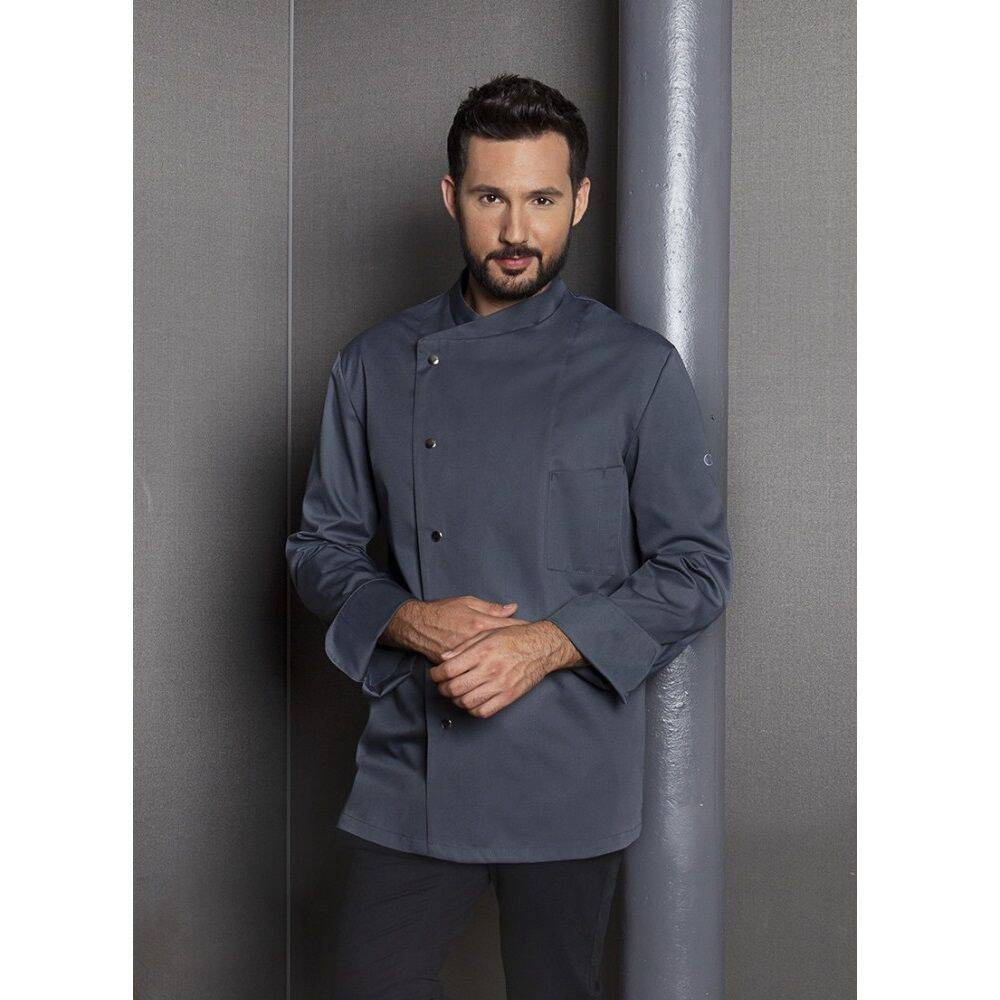 Hanorac de bucătar pentru bărbați Lars antracit | KARLOWSKY JM 14-5