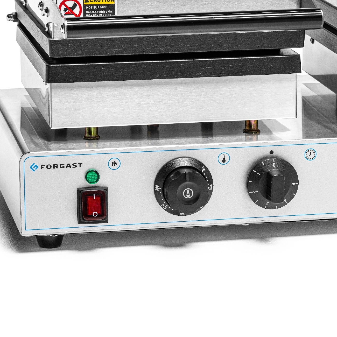 Aparat electric dreptunghiular pentru vafe duble 4x6, 3,5 kW, 230 V | FORGAST FG09725