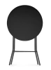 Masă de cocktail rotundă, neagră, diam. 80 cm | AMERBOX 811047