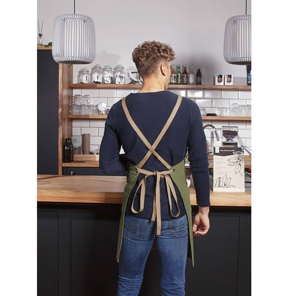 Șorț Urban-Nature X-Style cu buzunar verde mușchi | KARLOWSKY LS 39-79-Stck