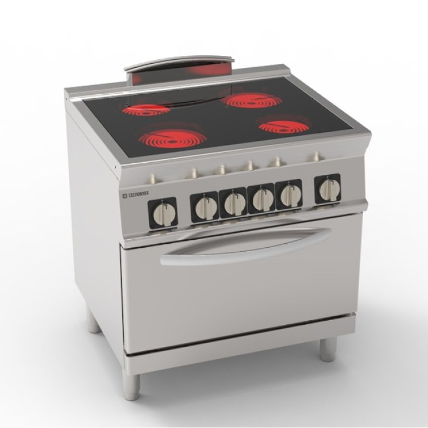 Aragaz ceramic cu cuptor GN 2/1 | TECNOINOX 716193