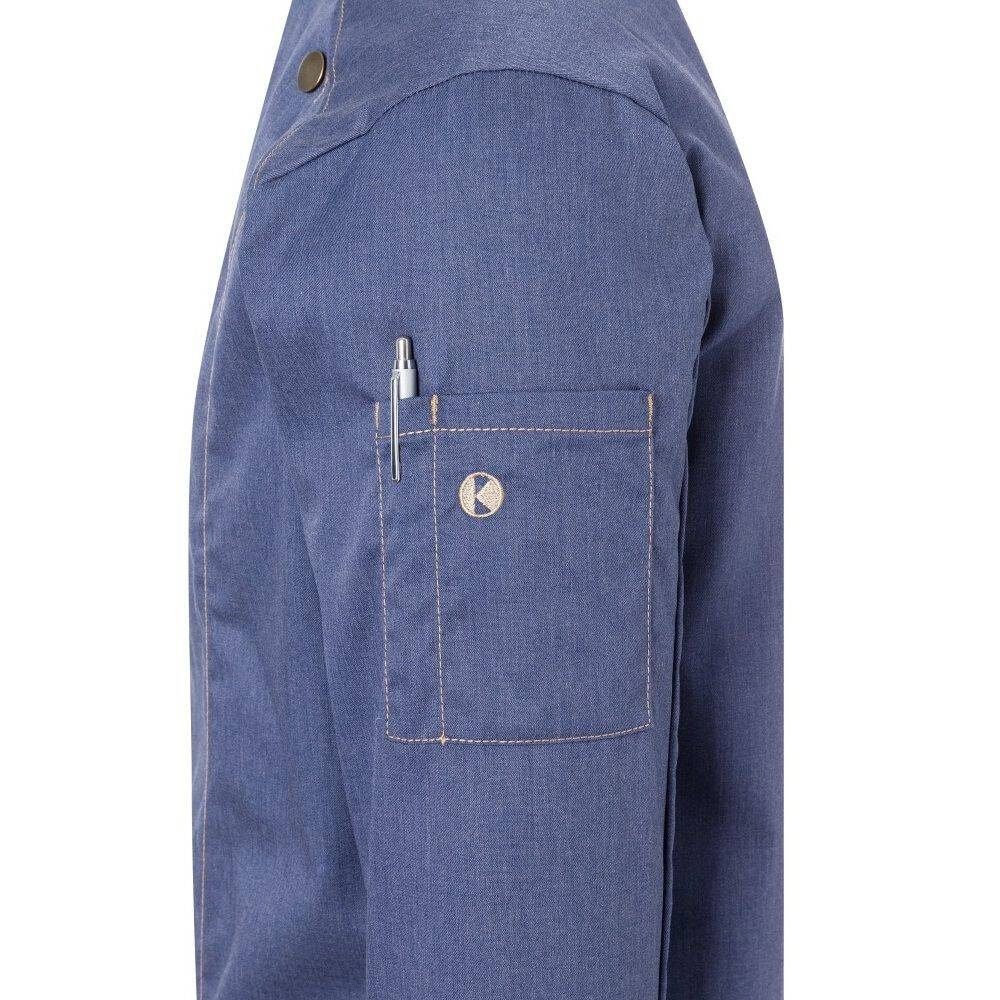 Hanorac bucătar pentru bărbați Jeans-Style albastru vintage | KARLOWSKY JM 24-15