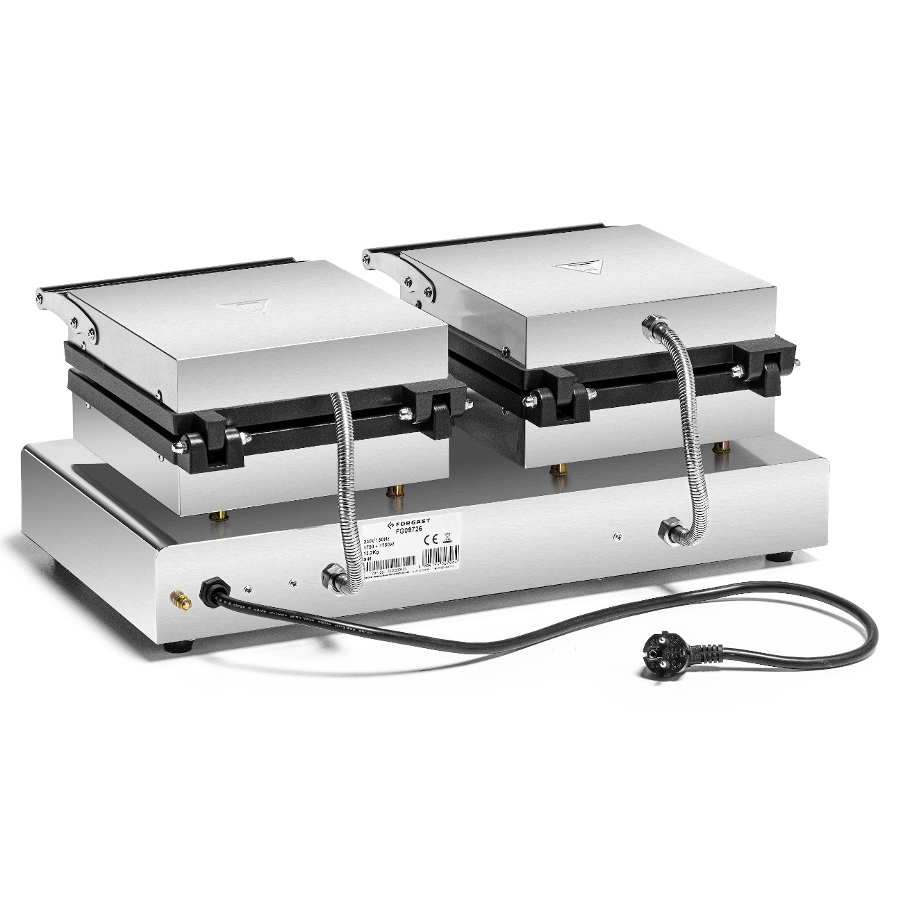 Aparat electric pentru vafe 4x3 dublu, 8 vafe, 3.5 kW, 230 V | FORGAST FG09726