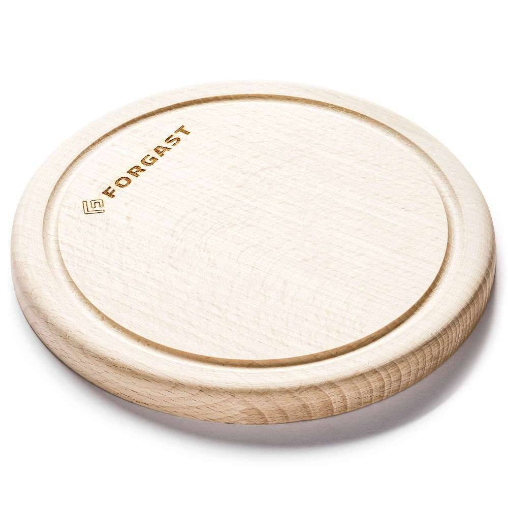 Placă rotundă din lemn cu șanț 20 cm | FORGAST FG12646