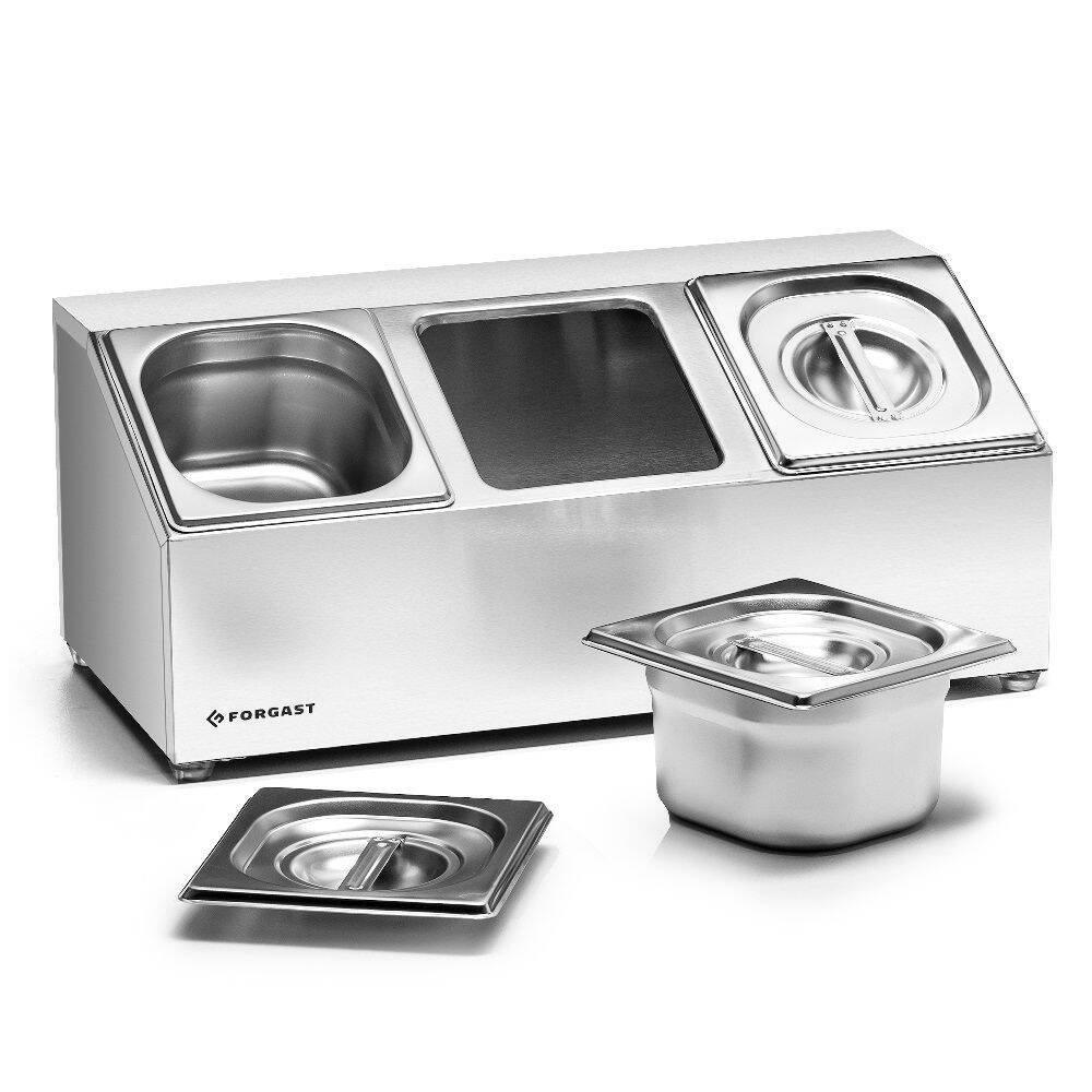 Expozitor pentru alimente - pentru 3 GN 1/6 | FORGAST FG11316