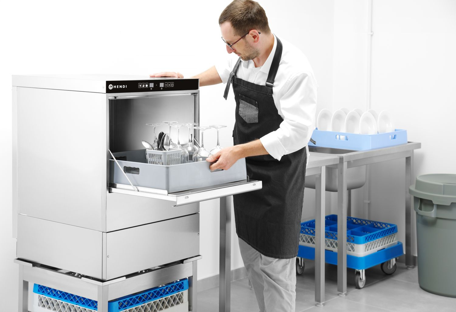 Mașină de spălat vase culinare cu pompă de scurgere | HENDI 231753