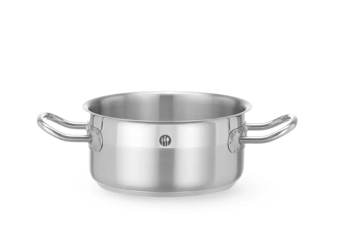 Oală joasă din oțel inoxidabil Profi Line, 1.5 l, diametru 16 cm, înălțime 7,5 cm | HENDI 830130