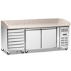 Masă frigorifică pentru pizza cu 2 uși și sertare 428 l | FORGAST FG07204