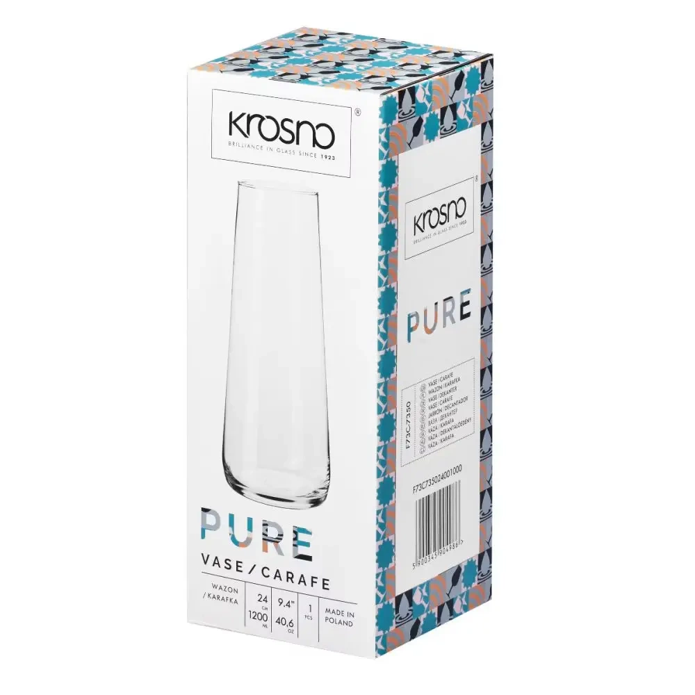 Carafă pentru apă, vază Pure, 24 cm, 1,2 l | KROSNO GLASS F73C735024001000