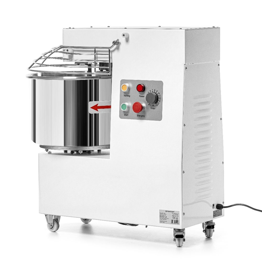 Mixer spiralat (mixer) cu cuvă fixă cu capacitate. 33 l, capacitate aluat 12 kg, 1.1 kW, 230 V | FORGAST FG10430