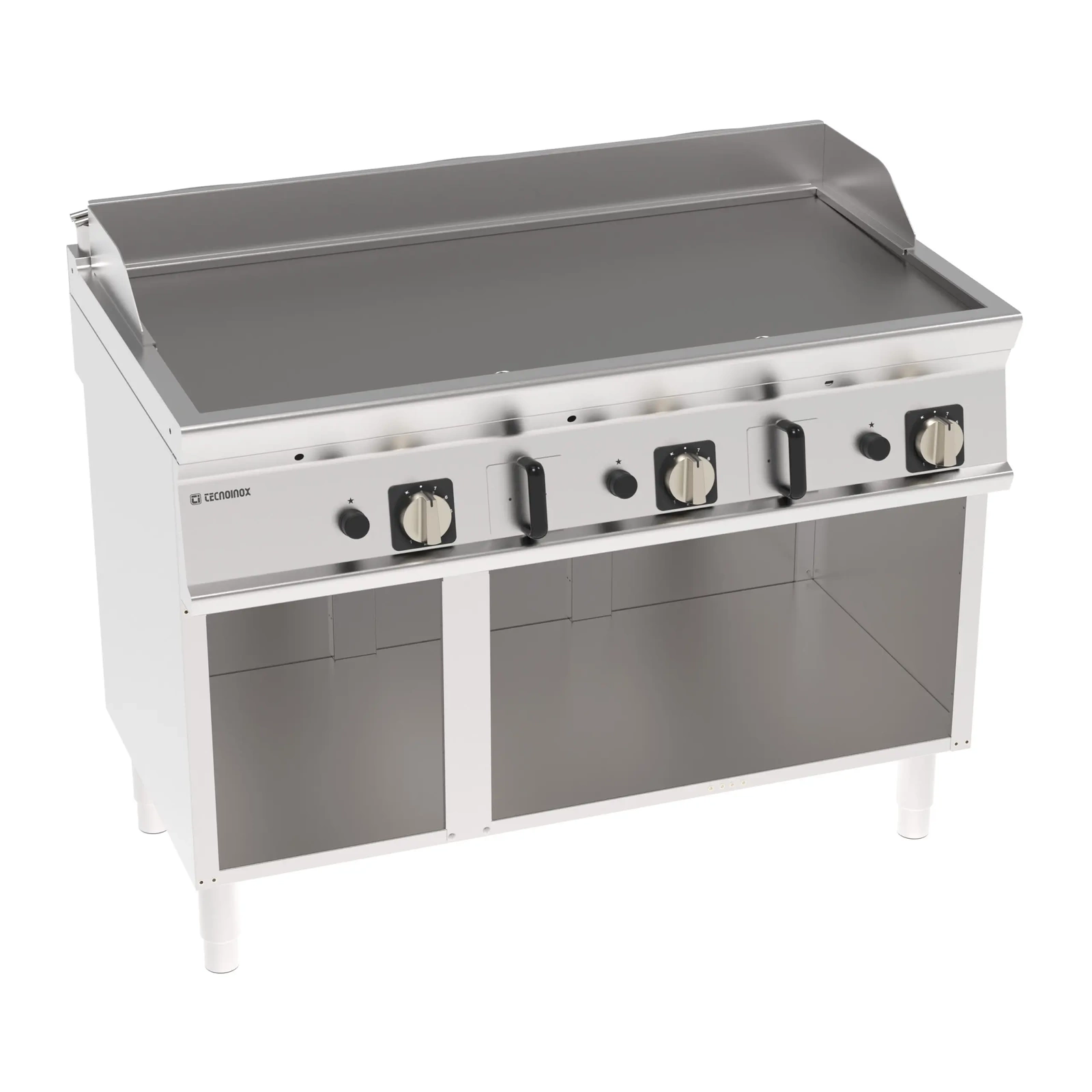 Placă de grătar cu gaz netedă pe o bază deschisă 120 cm | TECNOINOX 713159