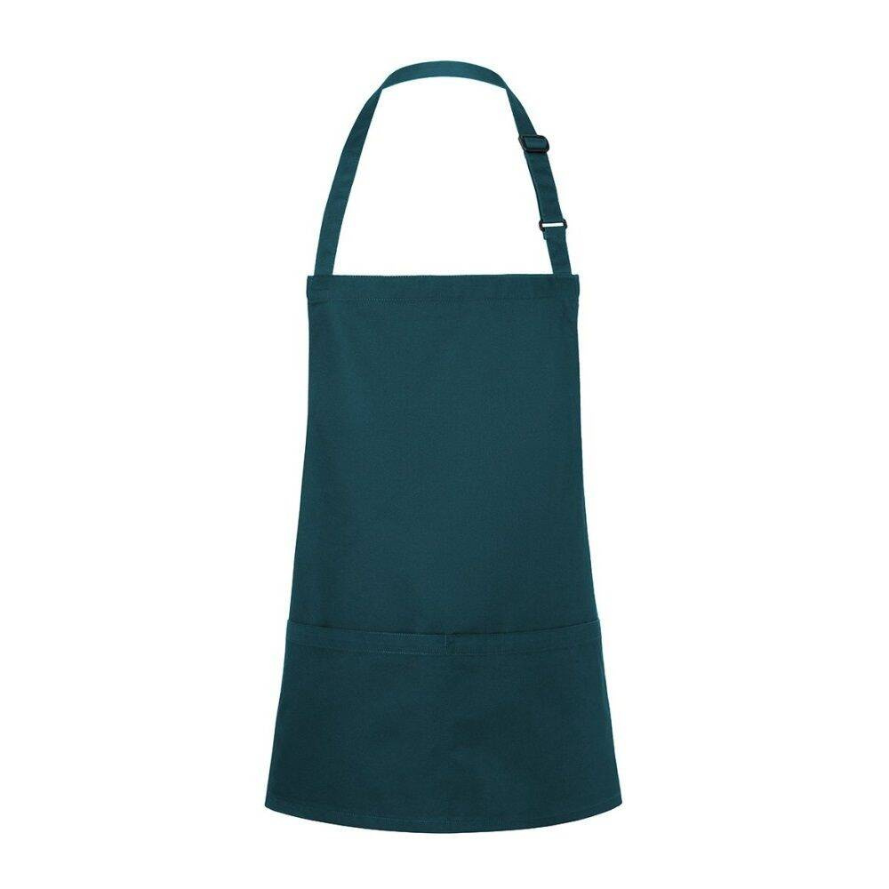Șorț scurt Basic 75 x 60 cm cu buzunar și cataramă verde pin | KARLOWSKY BLS 6-80-Stck