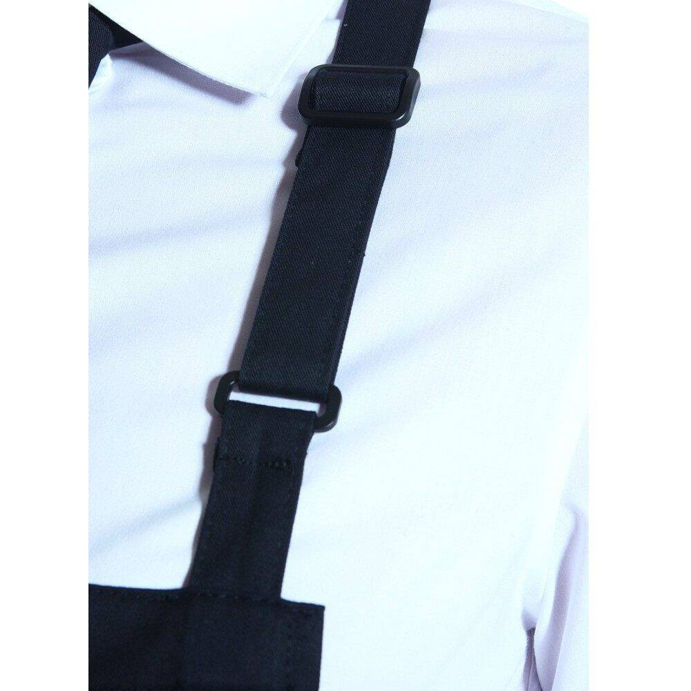 Șorț de bază impermeabil pe bretele cu cataramă 72 x 86 cm negru | KARLOWSKY BLS 7-1-Stck