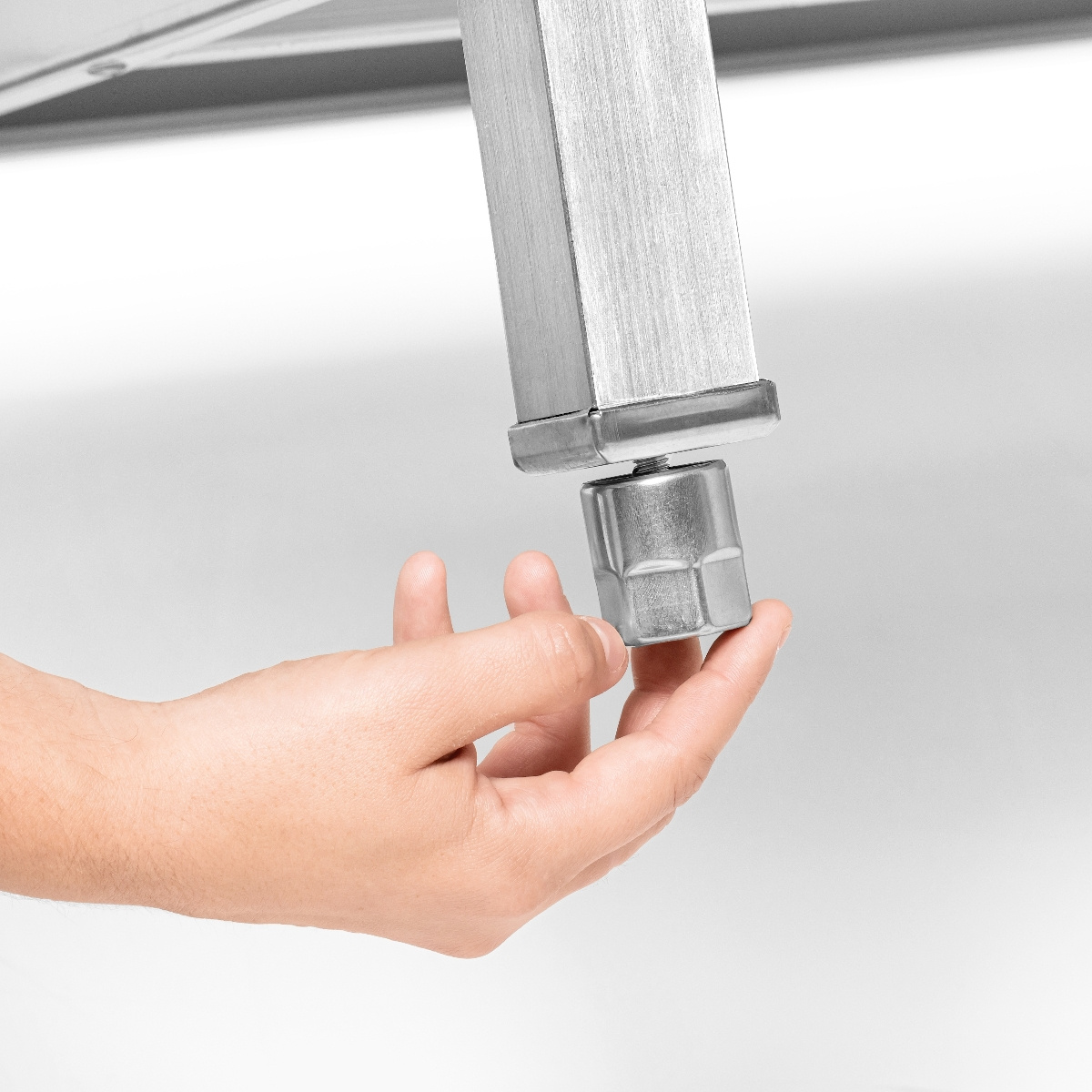 Masă din oțel inoxidabil cu chiuvetă cu 2 compartimente cu raft 120x60x85 cu șuruburi | FORGAST FG15340