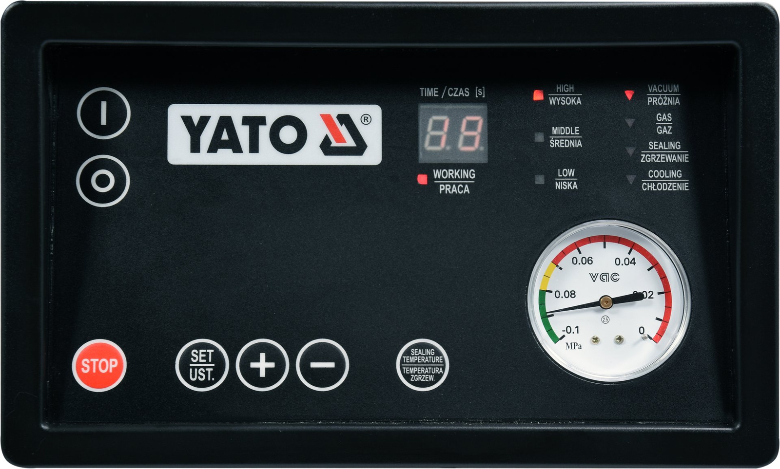 Mașină de ambalare în vid cu cameră lungă. lamele 30 cm | YATO YG-09304