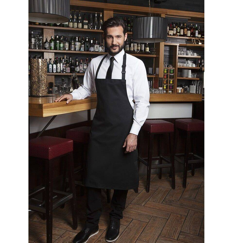 Șorț de bucătar Basic 75 x 90 cm cu cataramă negru | KARLOWSKY BLS 4-1-Stck