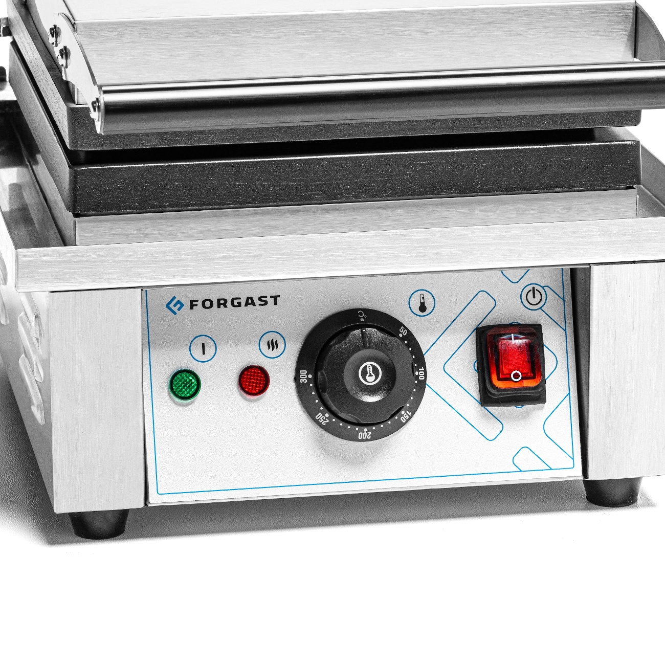 Aparat electric pentru vafe dreptunghiular pentru 2 vafe 4x6, 1,75 kW, 230 V | FORGAST FG09713