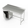 Masă de lucru din oțel inoxidabil cu dulap și sertar 180x70x85 cm | FORGAST