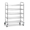 Căruț de ospătar pliabil din inox cu 5 rafturi | FORGAST FG01005
