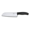 Cuțit Santoku Swiss Classic negru lungime lamă 17 cm | VICTORINOX 6.8523.17B