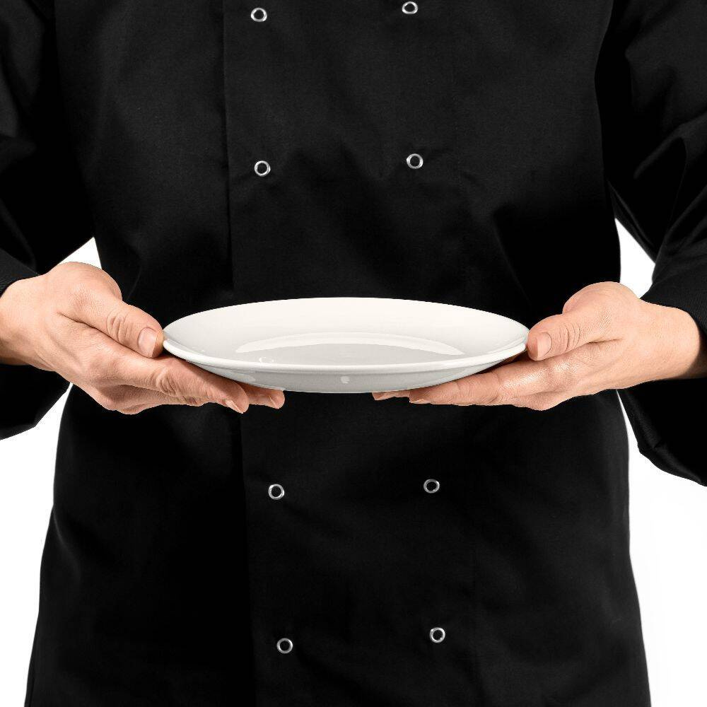 Talerz płytki bez rantu deserowy z porcelany, 20 cm | MODERMO MP033