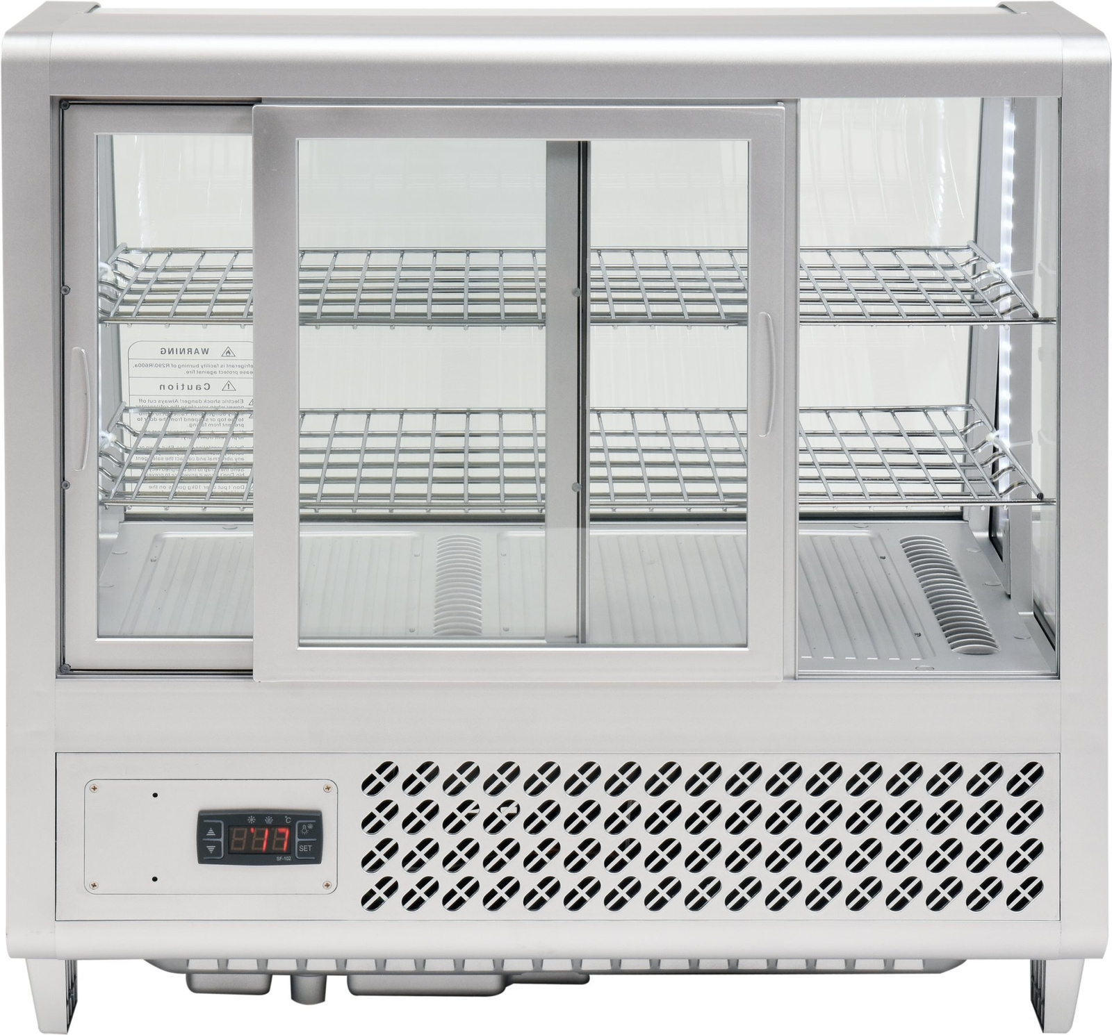 Vitrină frigorifică 100 l argintiu | YATO YG-05022