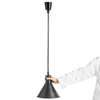 Lampă de încălzire pentru mâncăruri, neagră, conică, 0.25 kW, reglare înălțime 60-180 cm | FORGAST FG03344